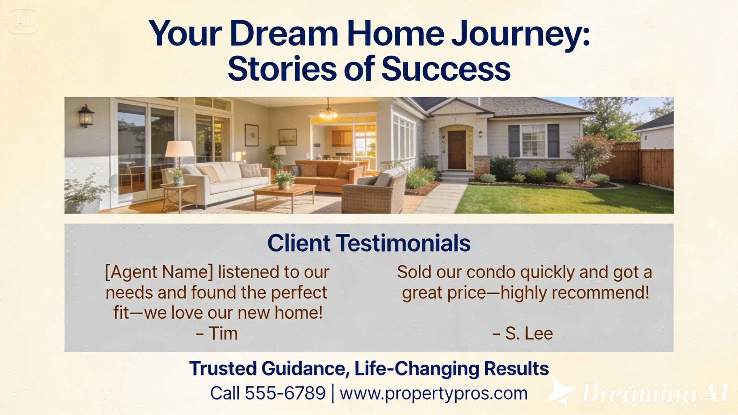 Testimonial and success story flyer