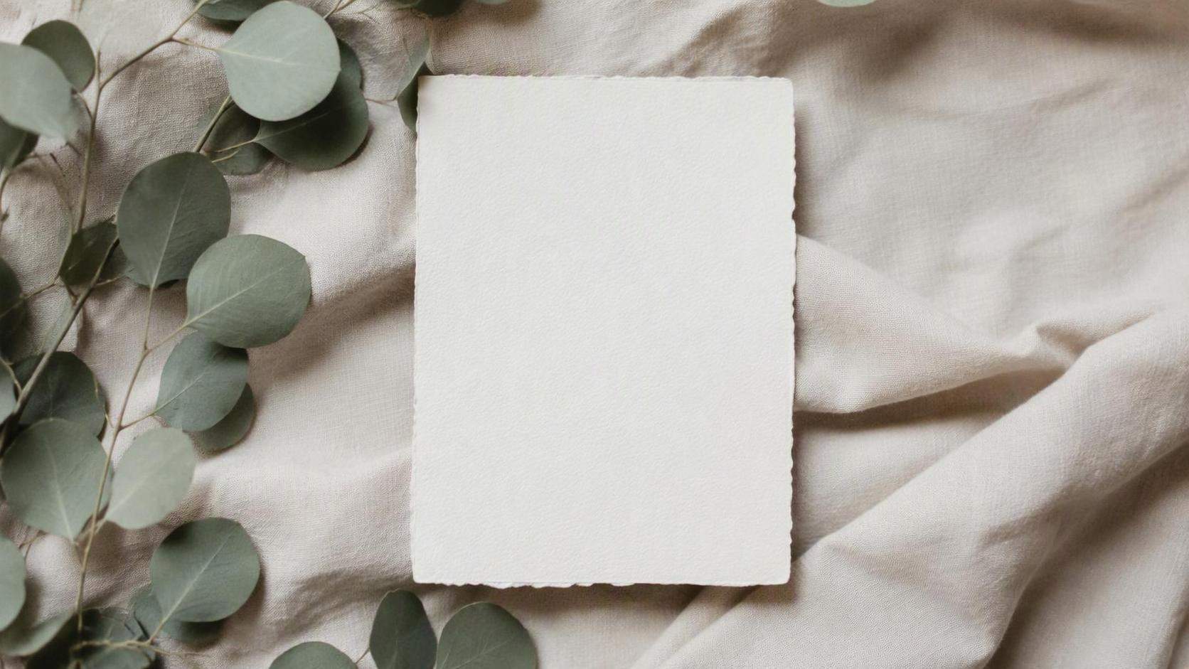 Realistic cinematic visual for Invitation Card Example: minimal botanical invite, topic-specific Dreamina prompt preview with no text, UI, logo, or watermark.