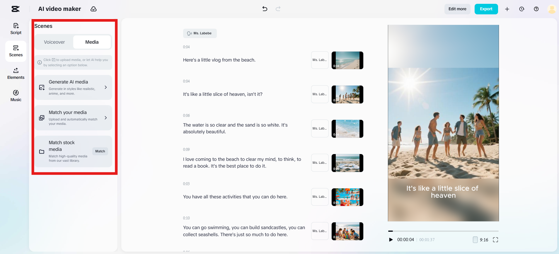 Generate relevant AI media