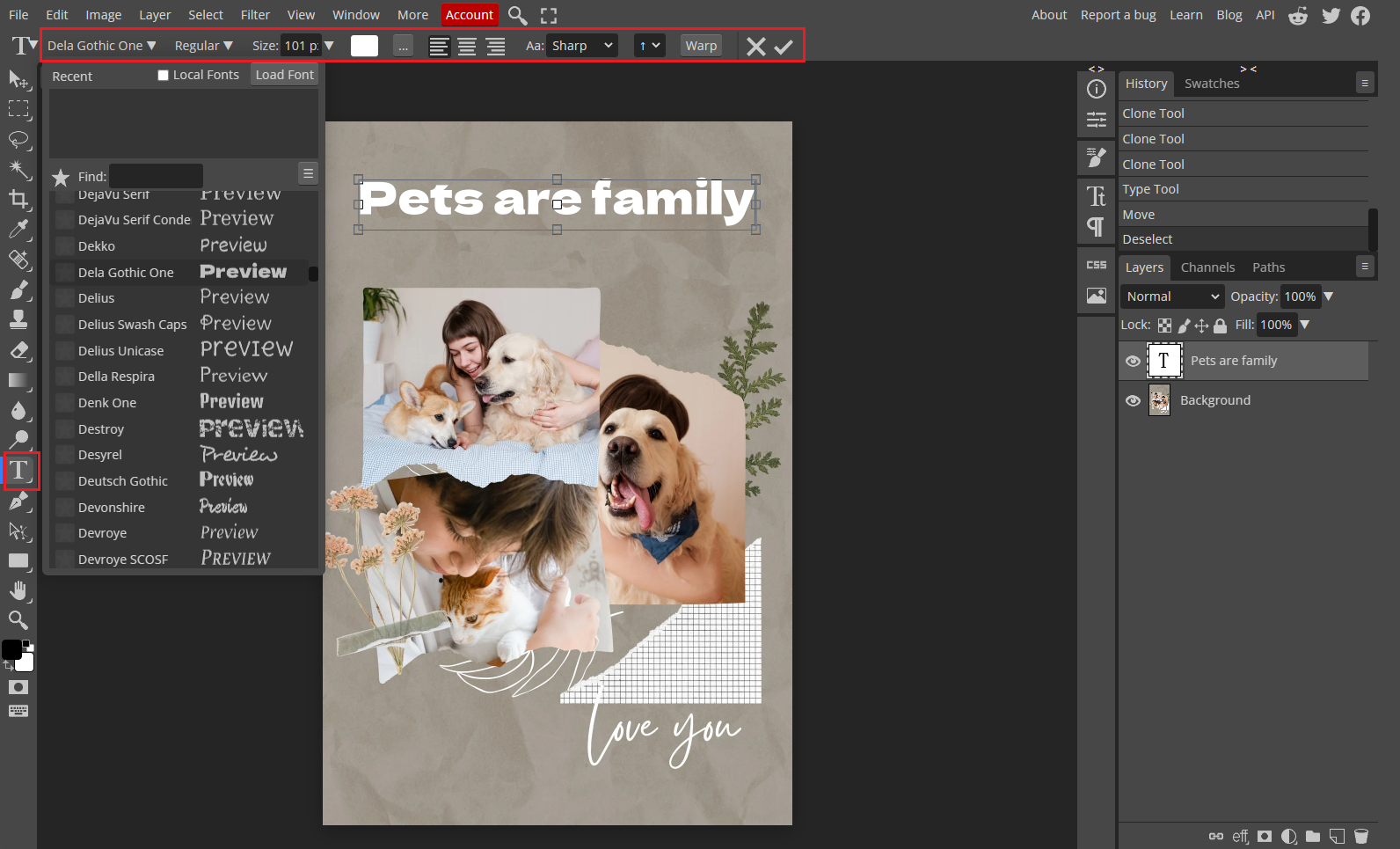 Add text to image