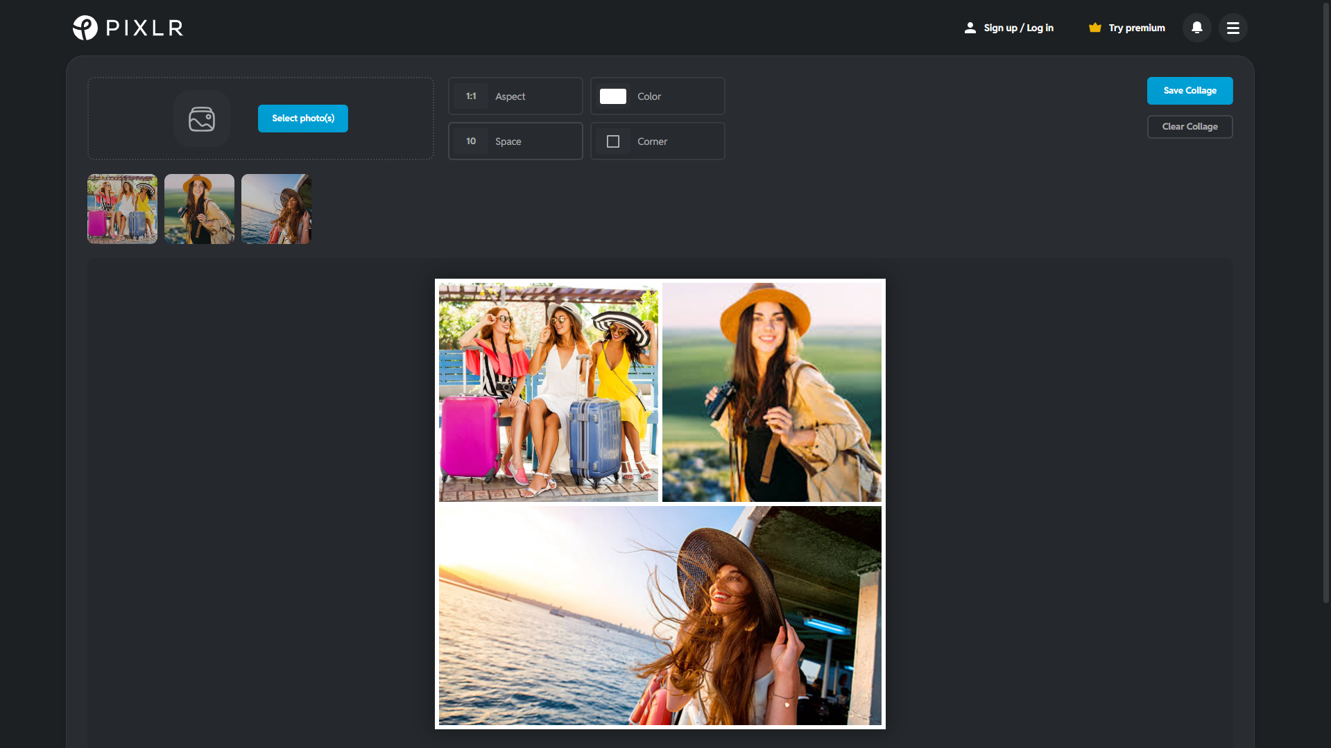 Pixlr - a handy photo layout creator