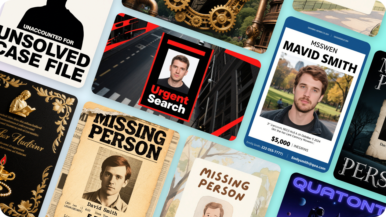 Missing poster templates