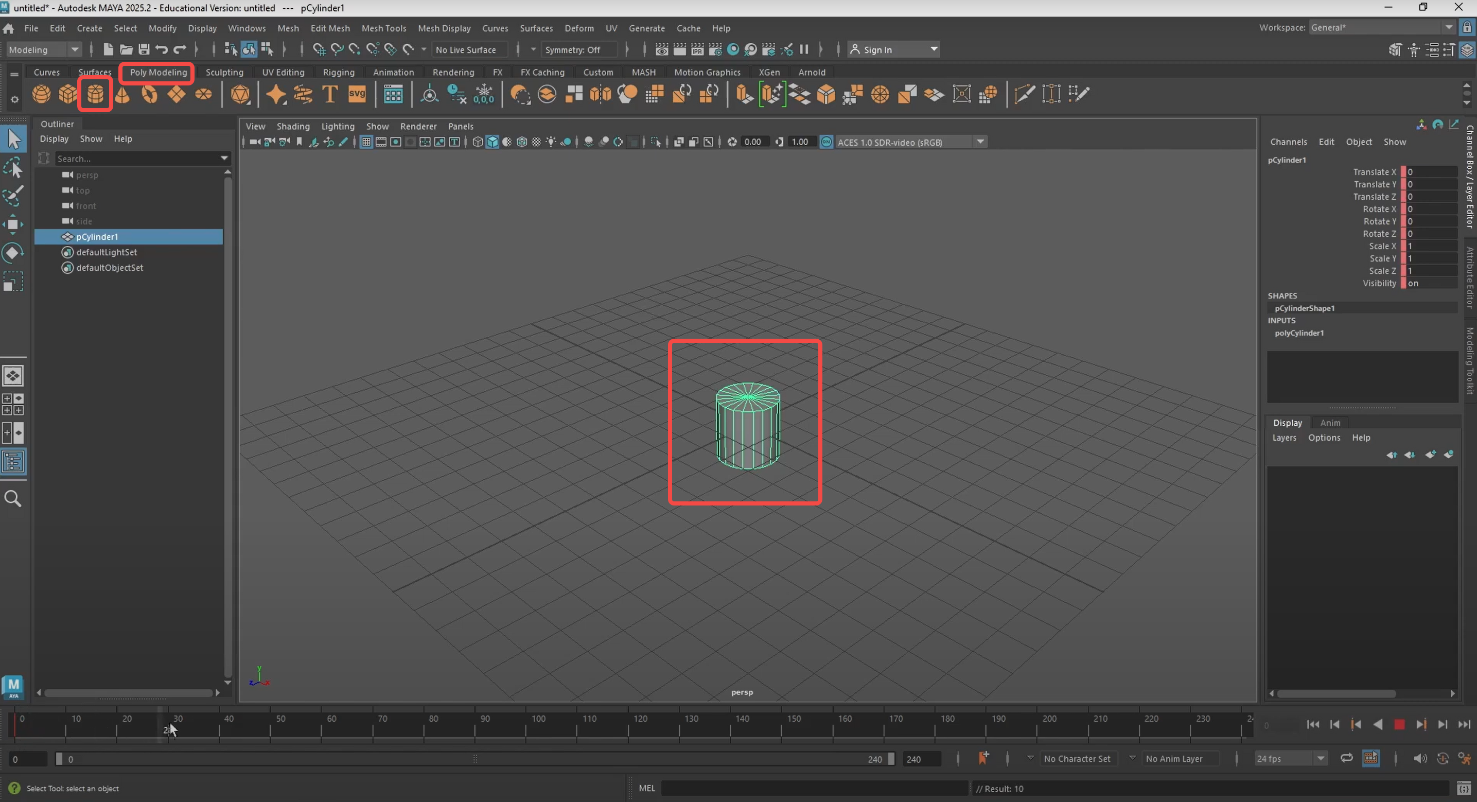 Add an object & set your first keyframe