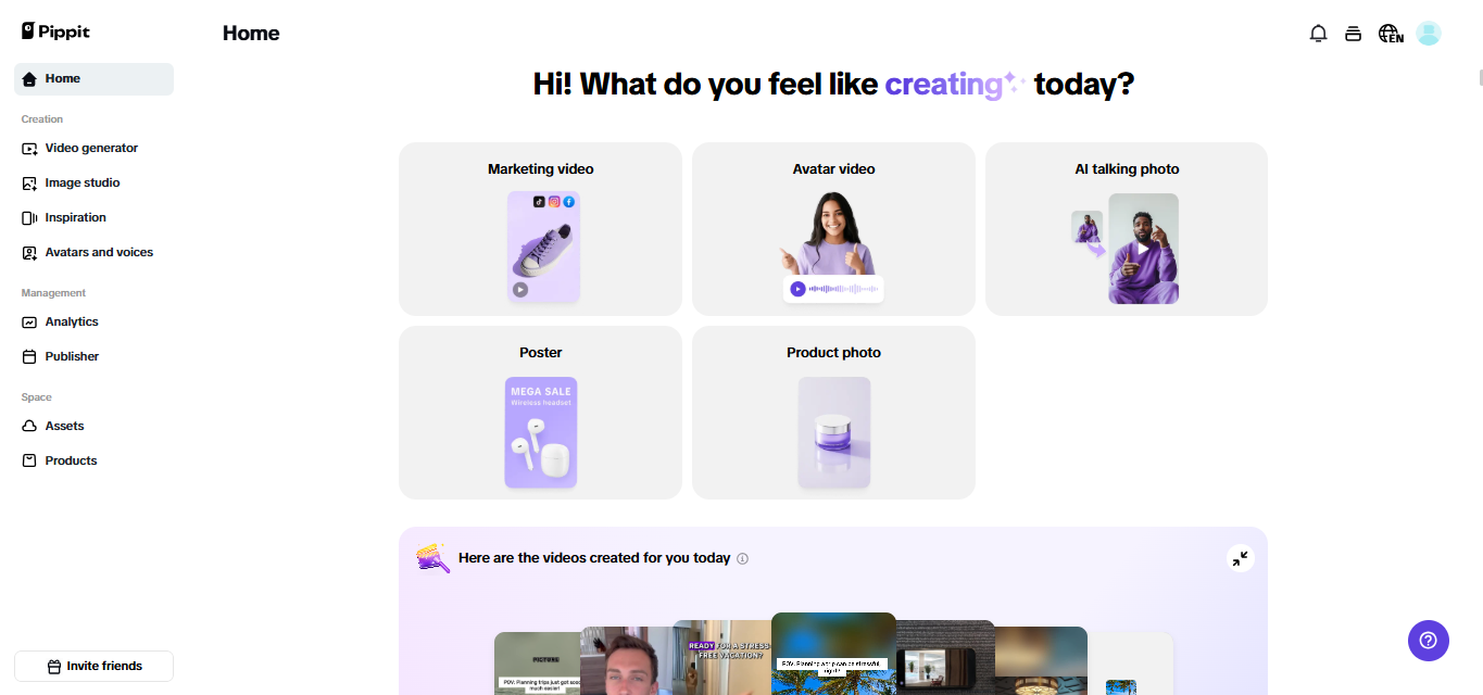Pippit: scale your content with AI