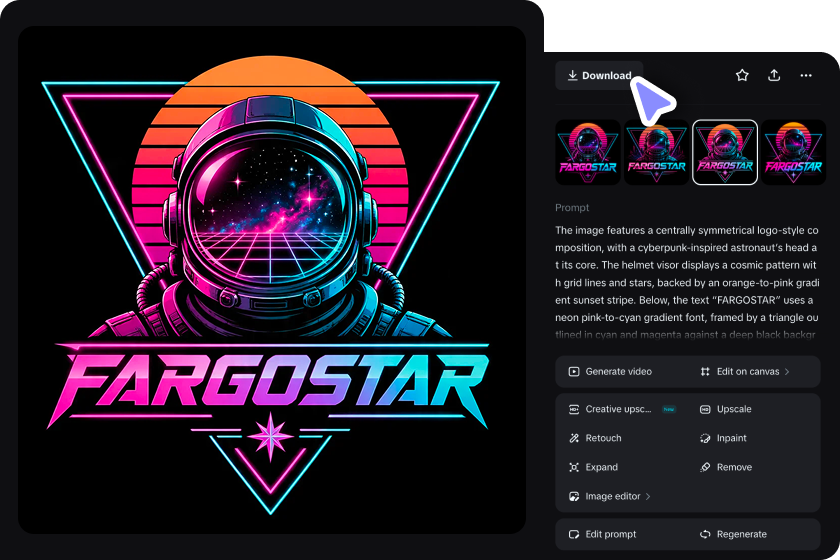  Rafinează și descarcă logo-ul