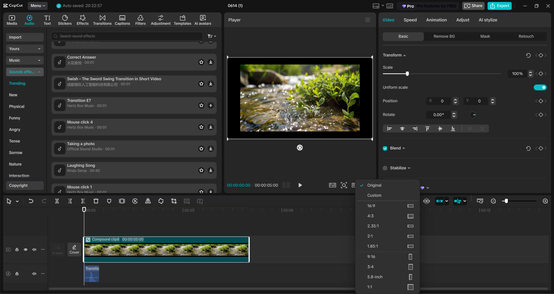 Interface of the CapCut desktop video editor - a good MP4 resizer