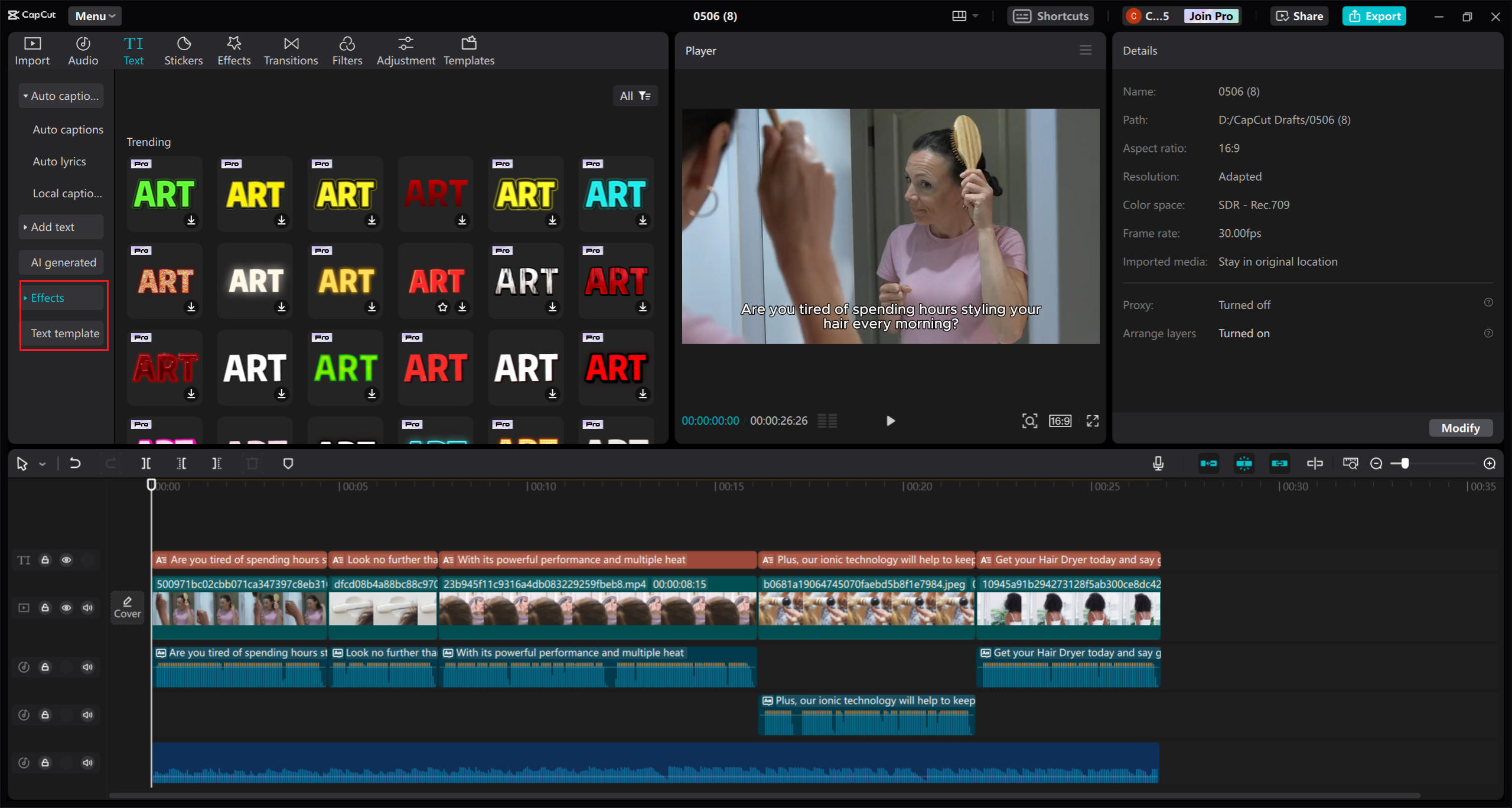 capcut text animation và các mẫu video