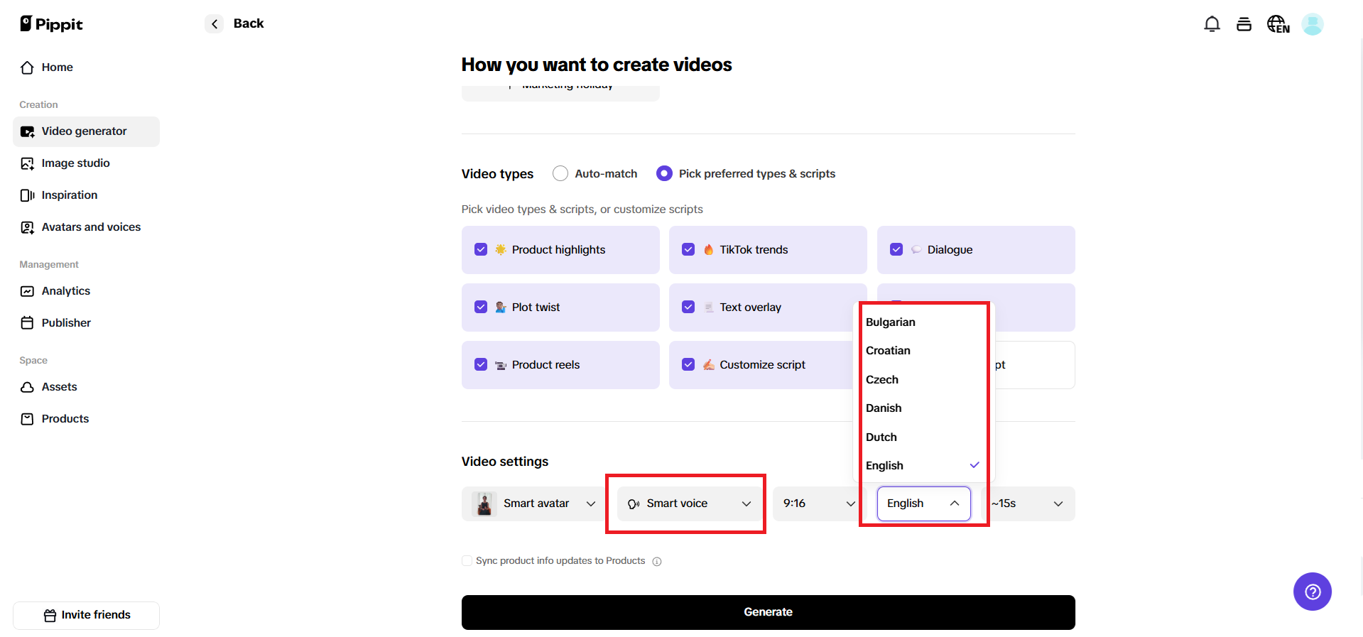 Multilingual voiceover & subtitle options