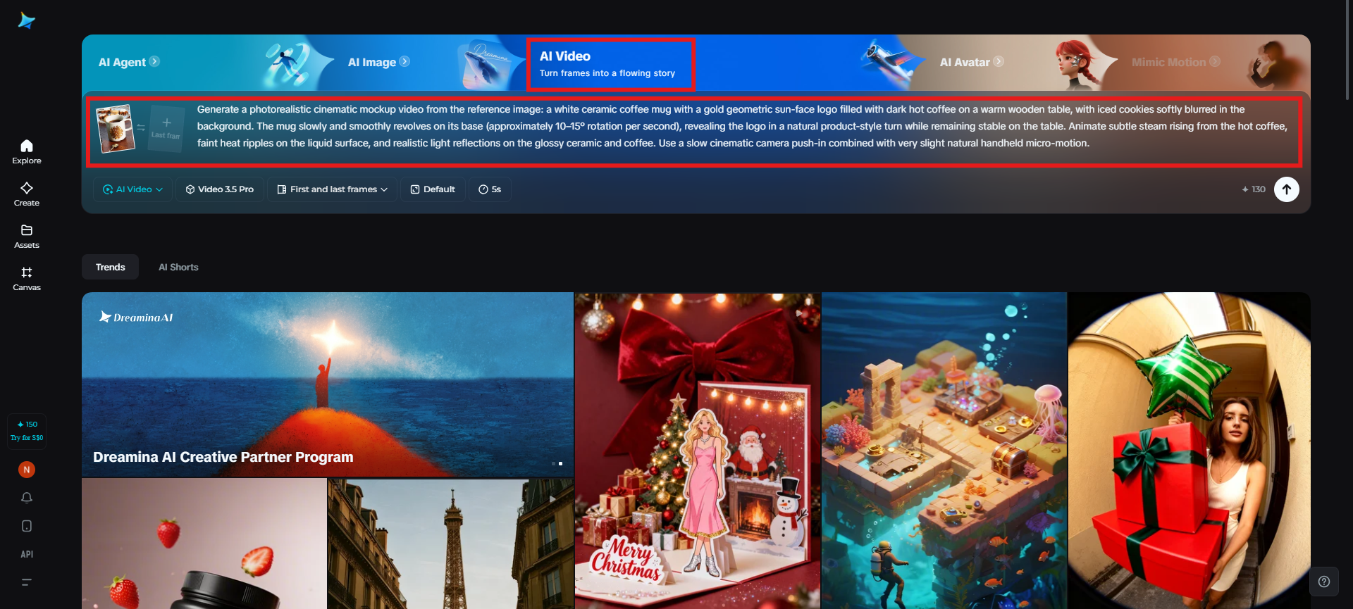 Upload a reference image & write a prompt