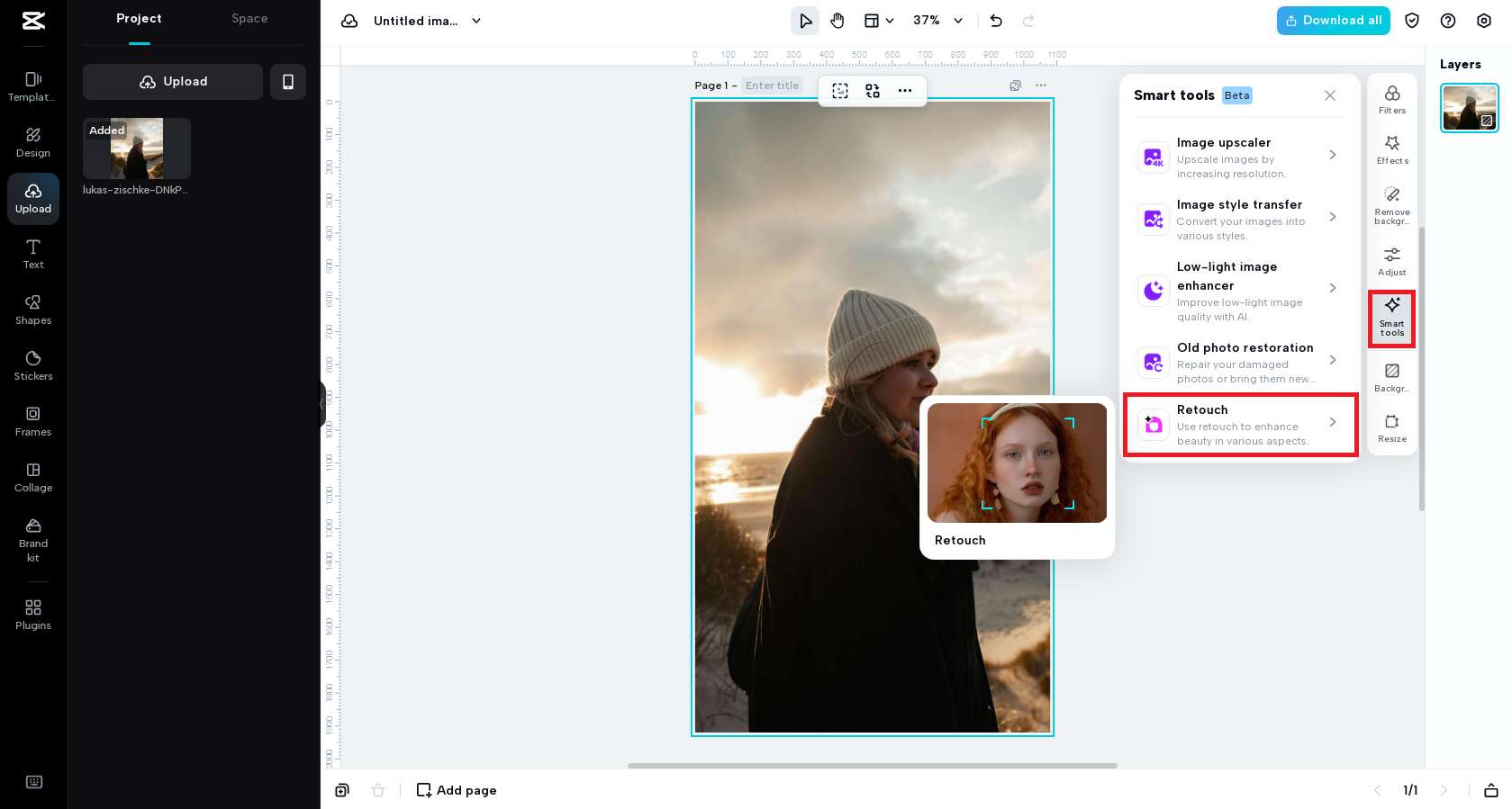 Retuschera din bild smart