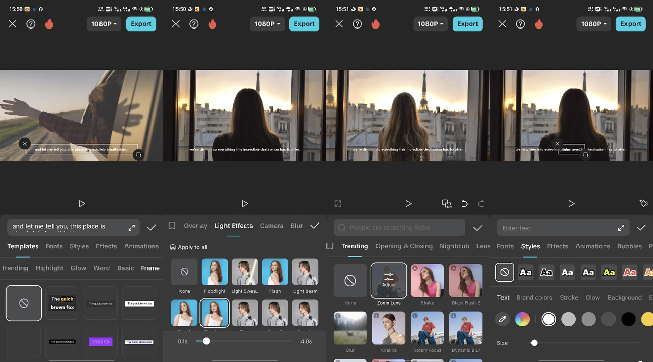 Edit and refine using CapCut's AI-powered tools