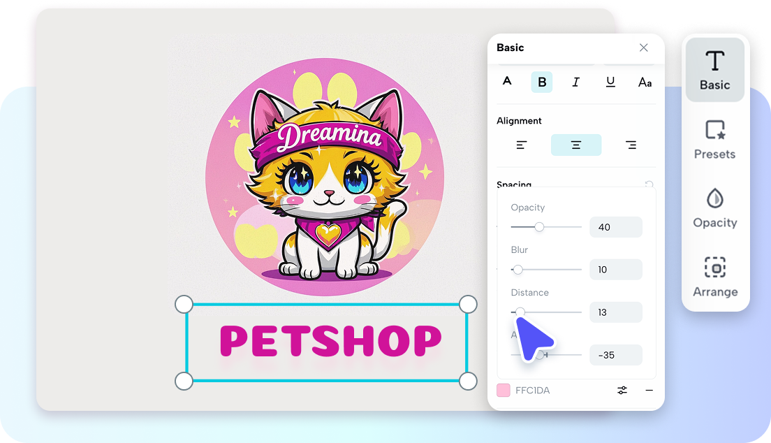 Desain logo bergaya anime dengan elemen kustom