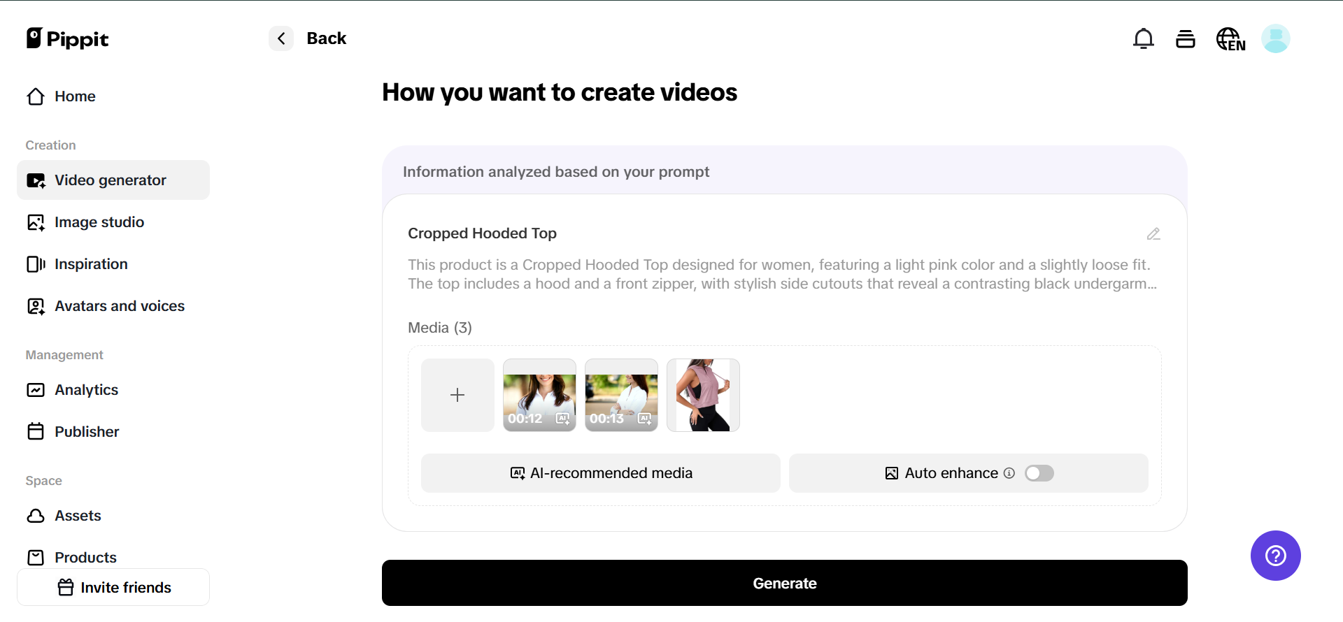 Turn images to videos