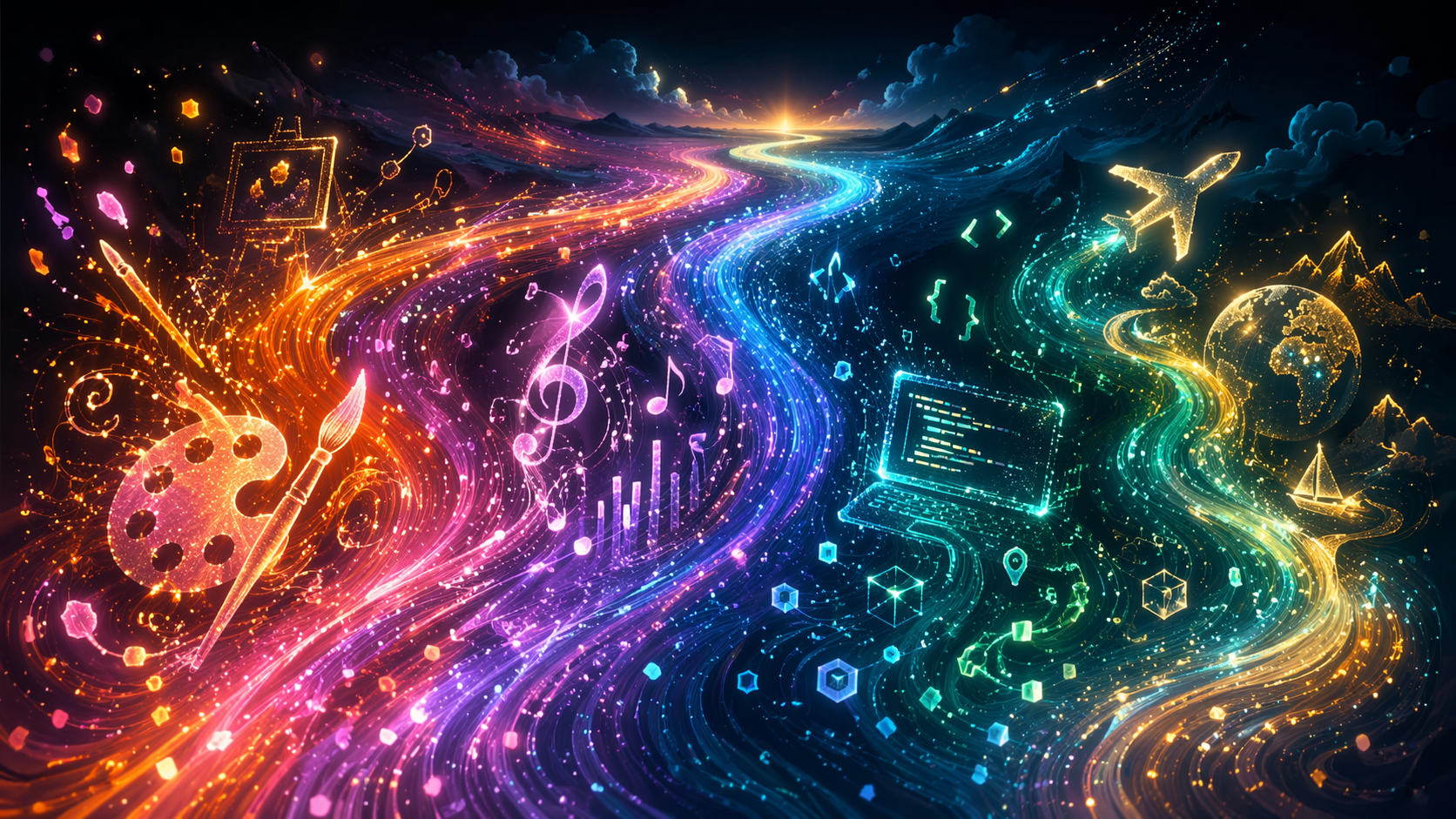 Dreamina FlowGPT AI Prompts prompt example 4: Abstract Inspiration Scene