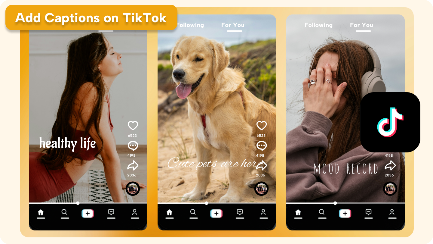 How to add captions on tiktok video