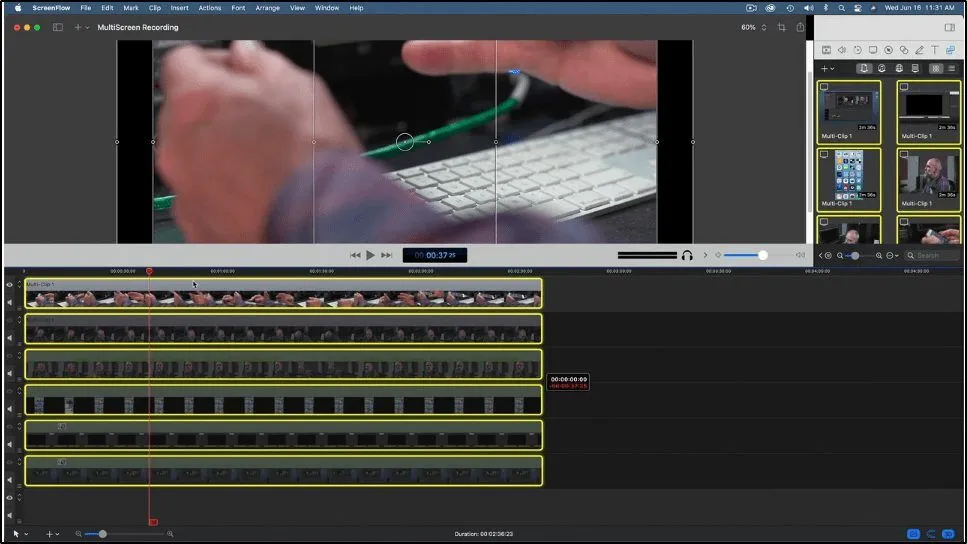 Saving the screen recording to PC from ScreenFlow