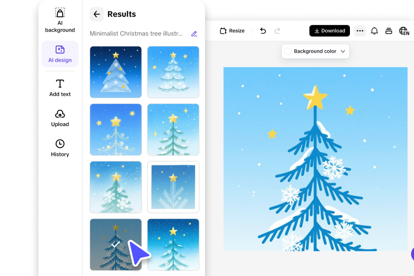Edit your Christmas tree photo
