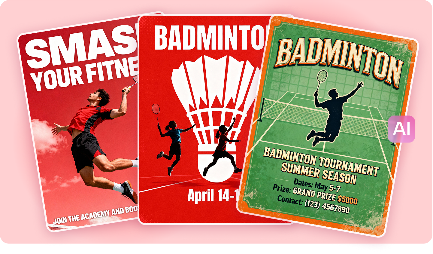 Como criar um cartaz de badminton que se destaque com IA