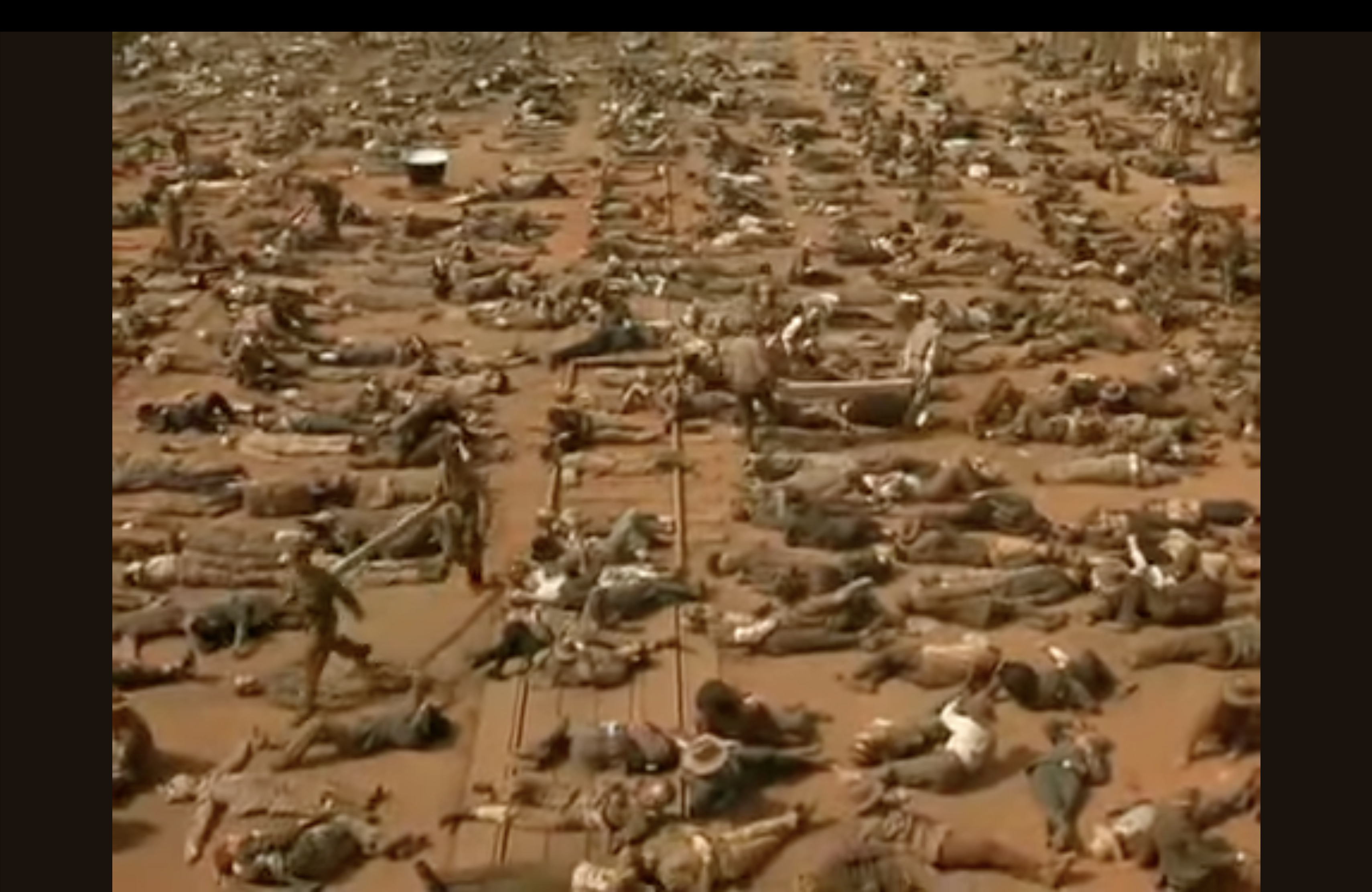 Guindaste de varredura baleado de soldados feridos em E o Vento Levou