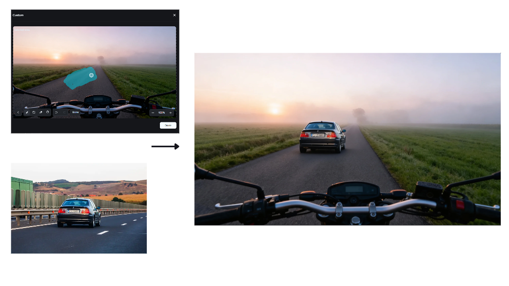 Interactive editing feature in Dreamina