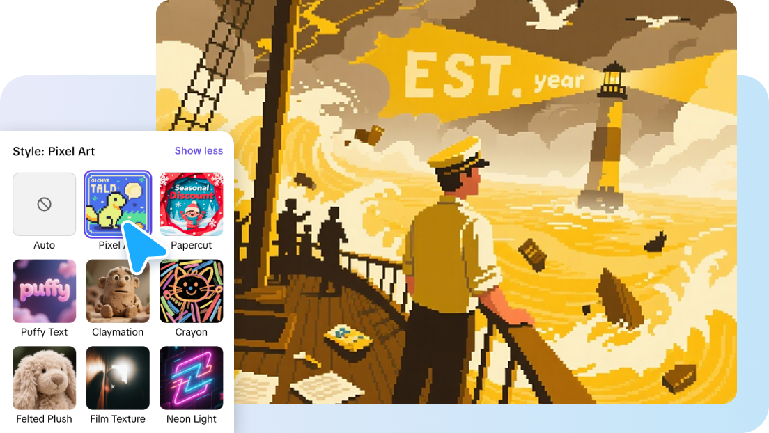 Variety of styles for image Illestration