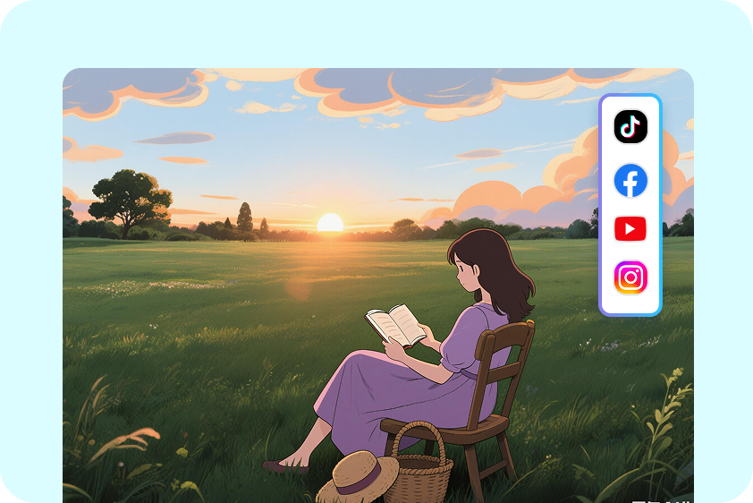 Add Ghibli-style warmth to your social visuals