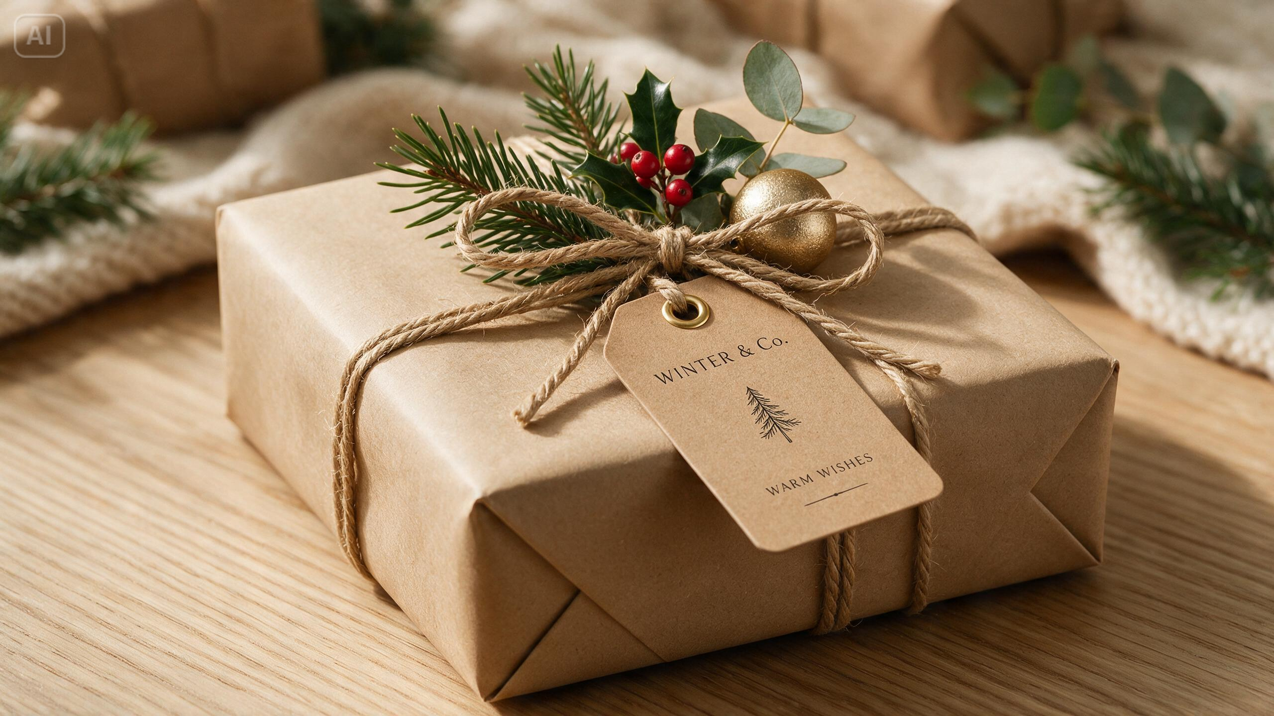 Prompt for a hanging gift tag on a wrapped present