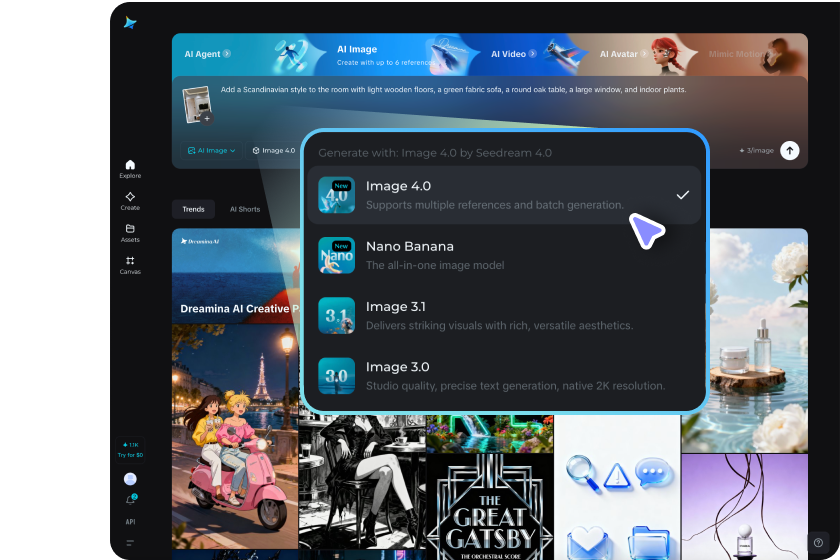  generați modele de cameră cu Seedream 4.0