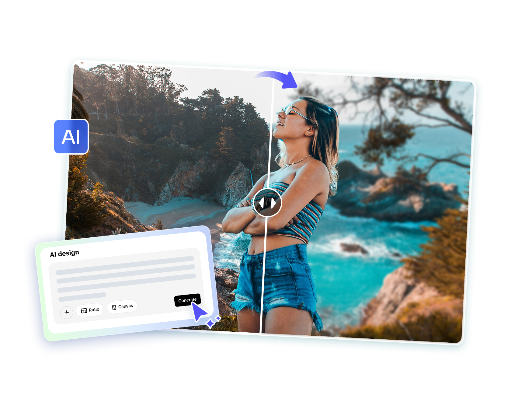 Размыть фон фото онлайн