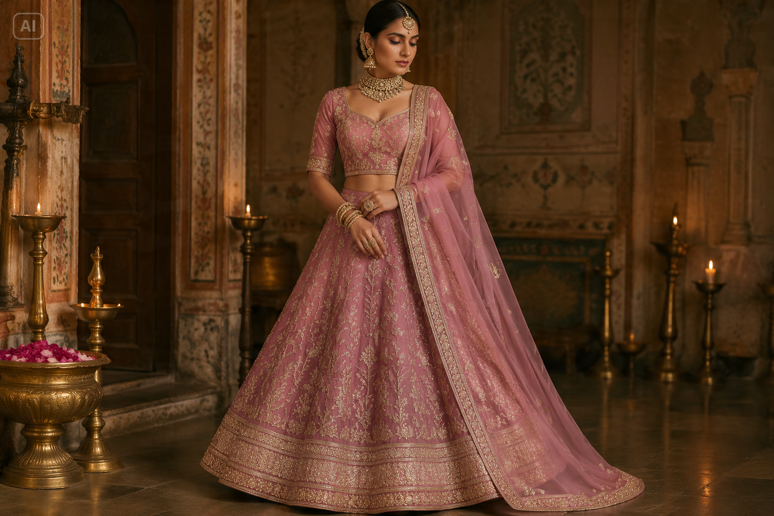 prompt gesehen mädchen lehenga