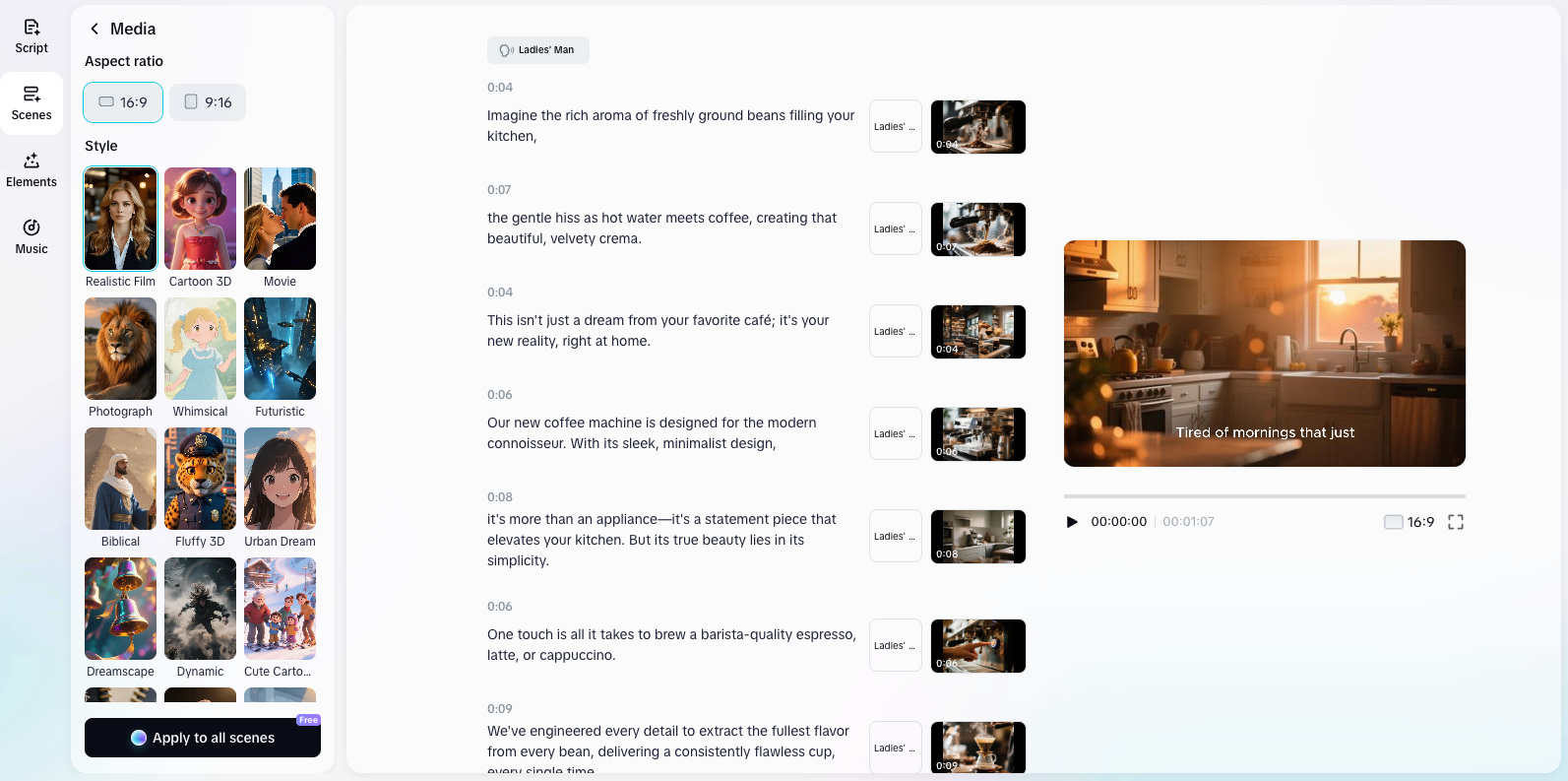 Customize Scenes with AI Voice and Media