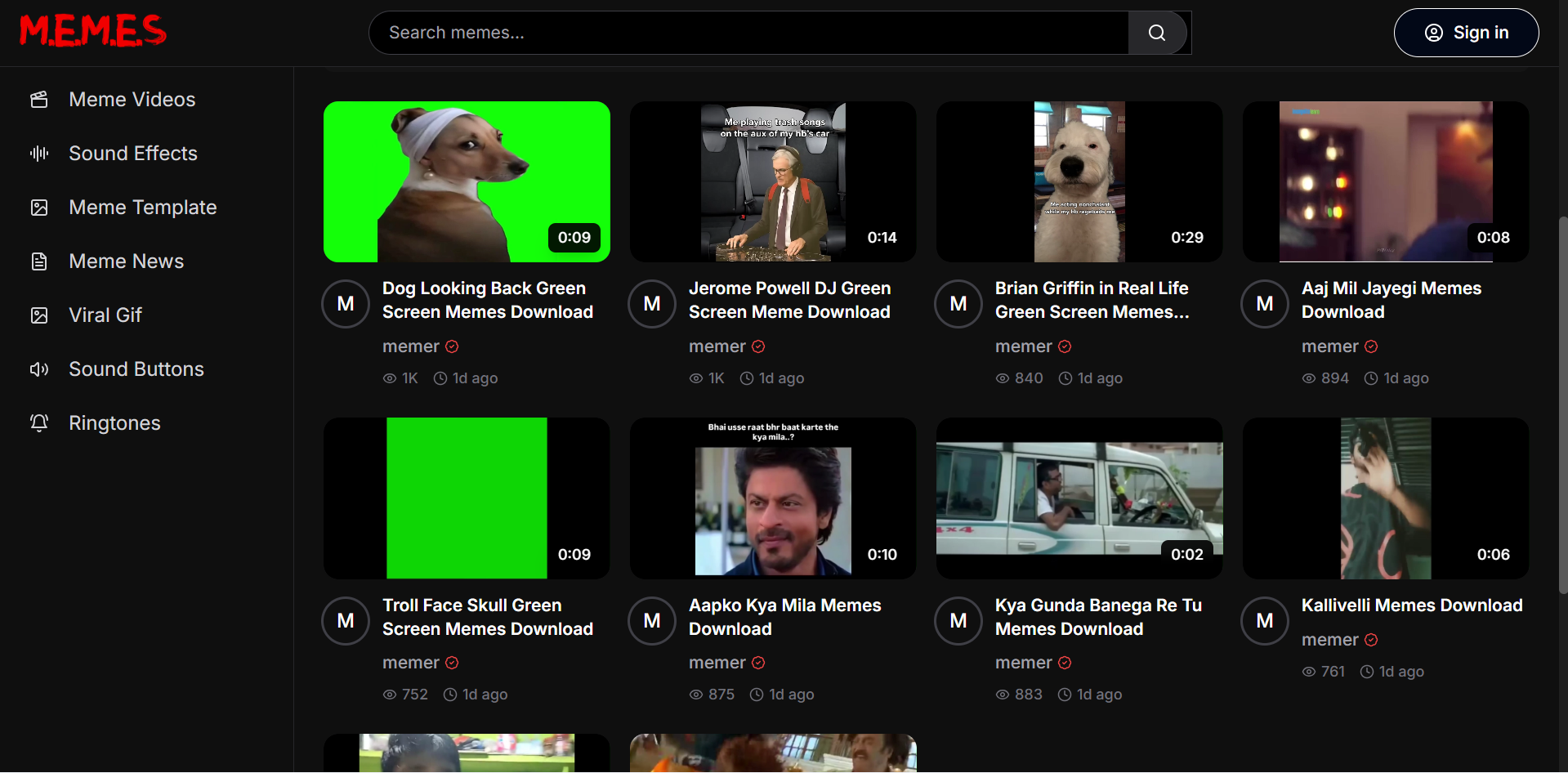 Memes.co.in - the best platform for meme video download