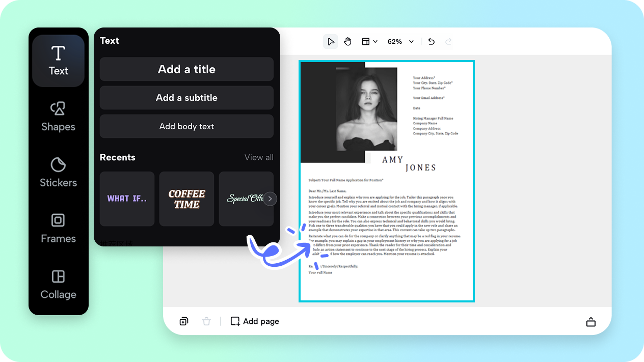 Intuitive interface for seamless customization