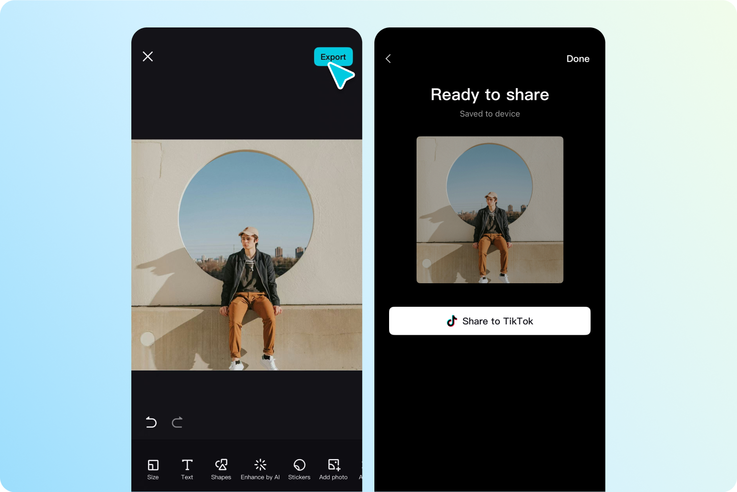 Примените изменения и экспортируйте.
