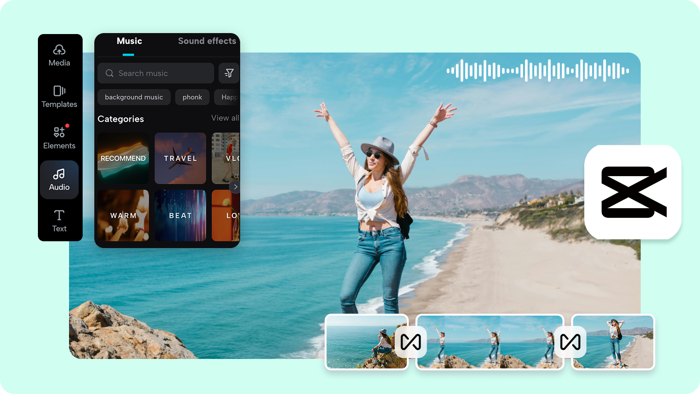 如何向CapCut中添加音樂以製作流暢且吸引人的視頻