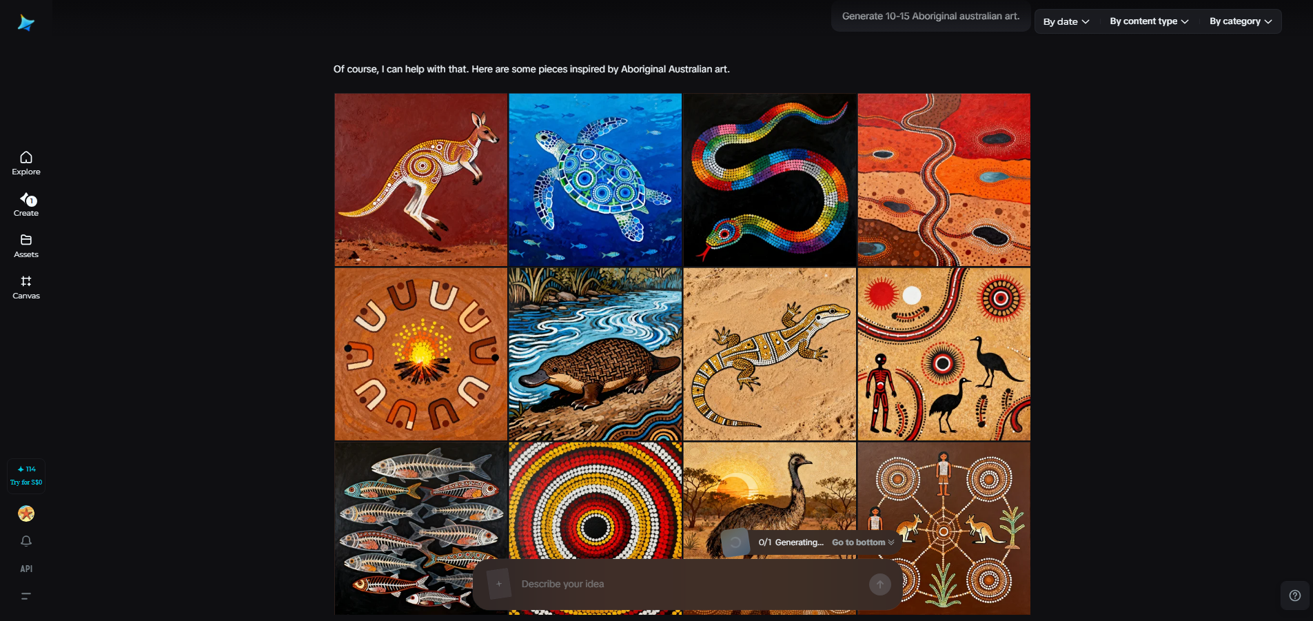 Función de agente de IA en Dreamina