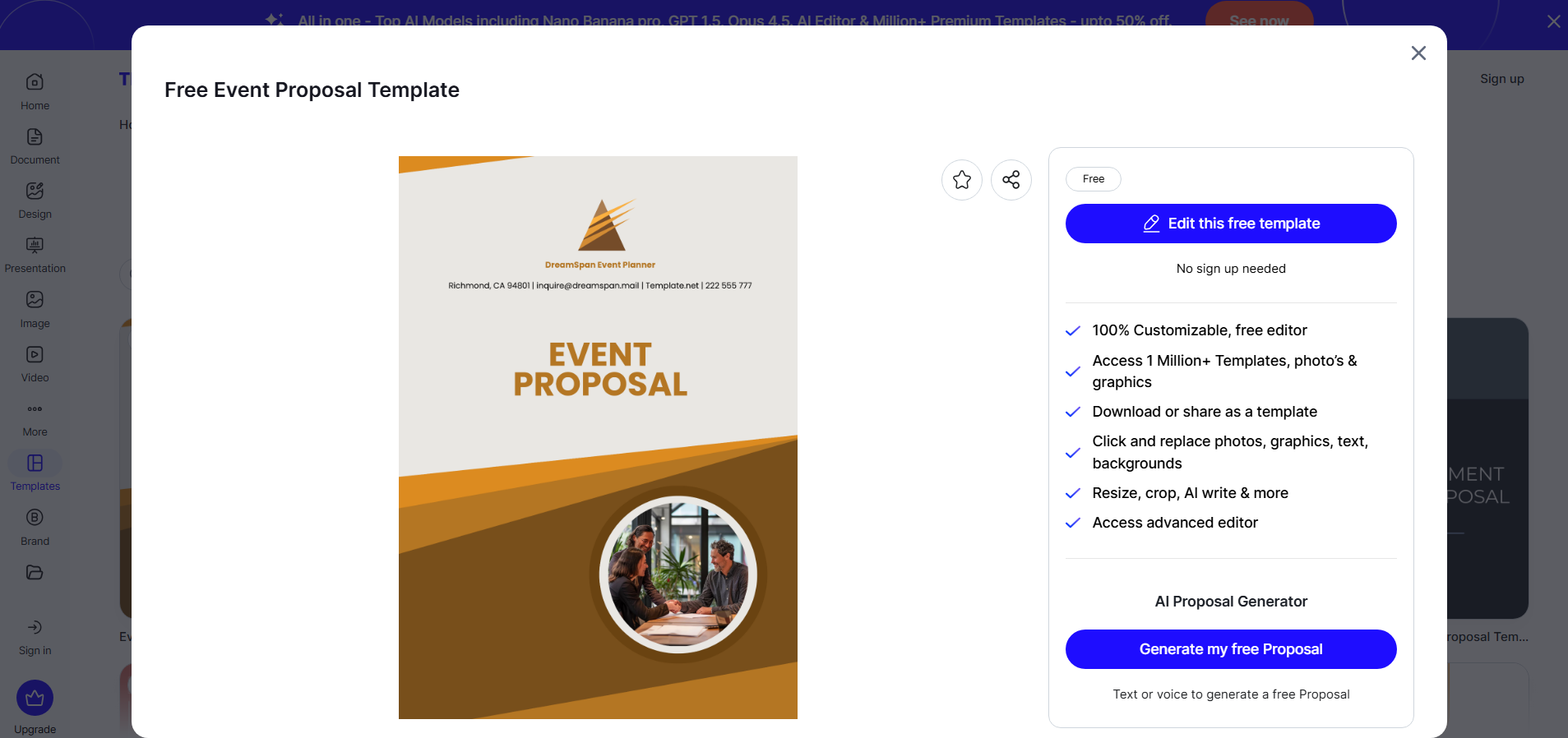 Template.net interface