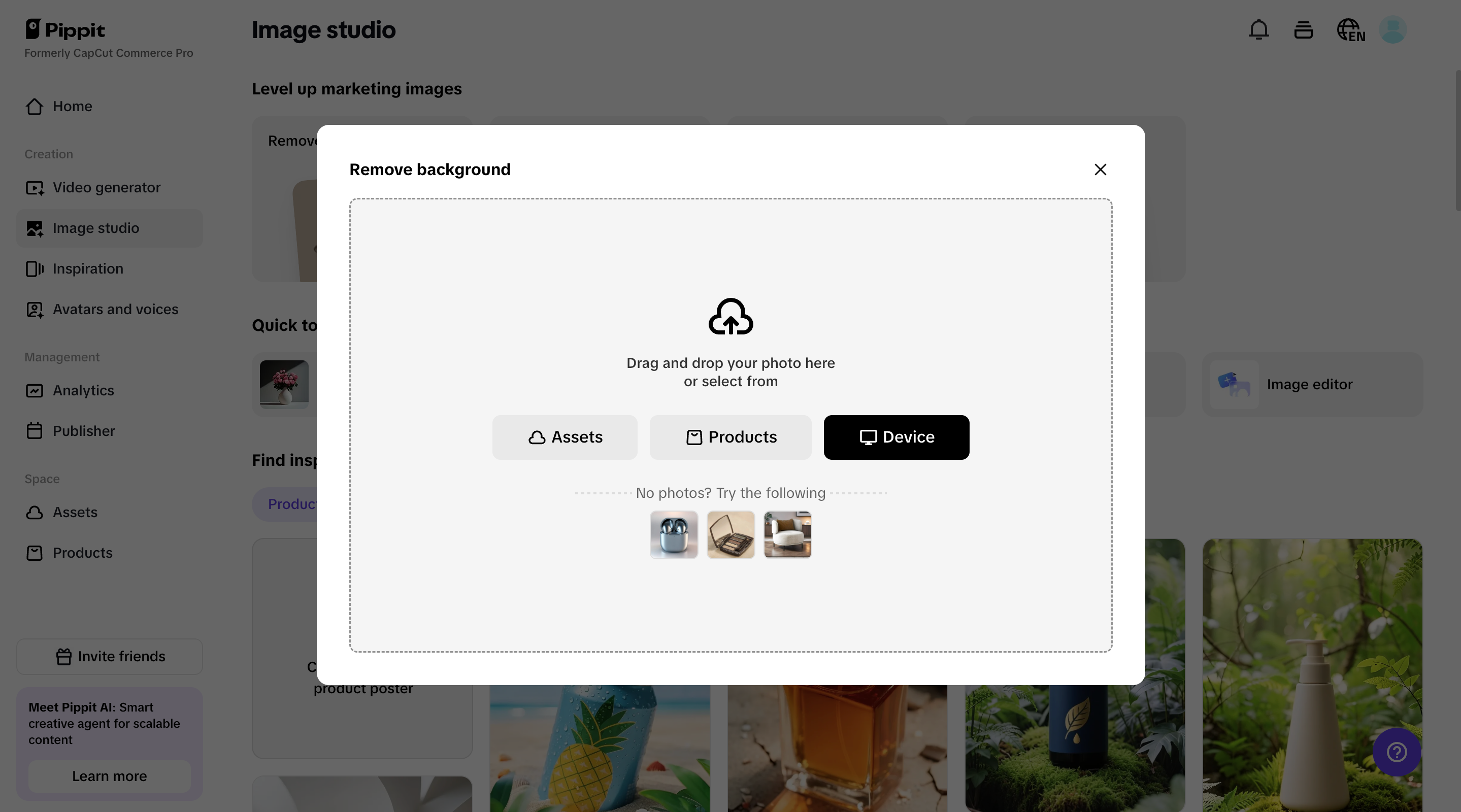 Background removal for clean visuals