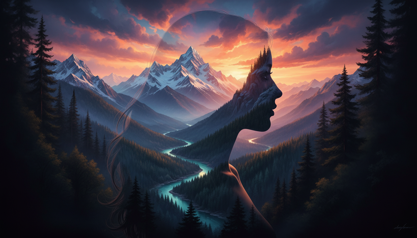 Double exposure artwork