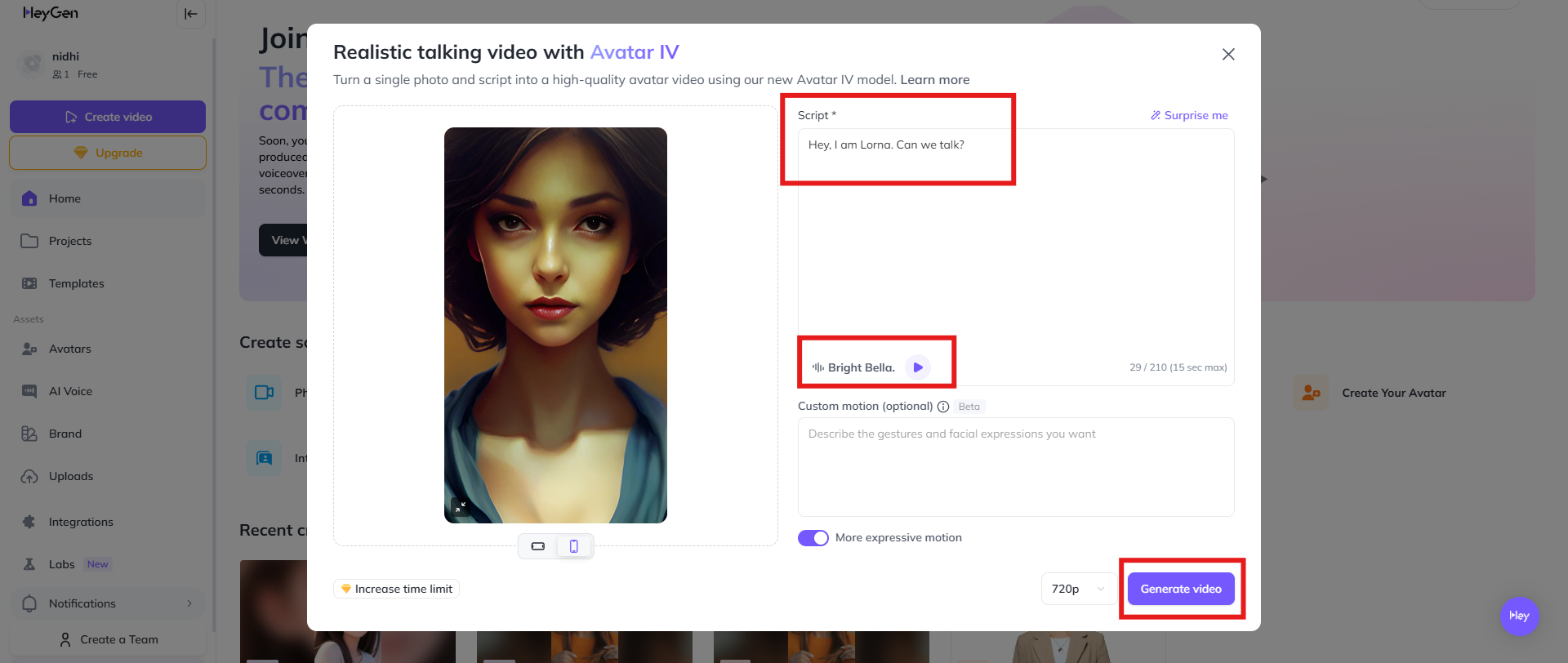 Thêm kịch bản và tạo