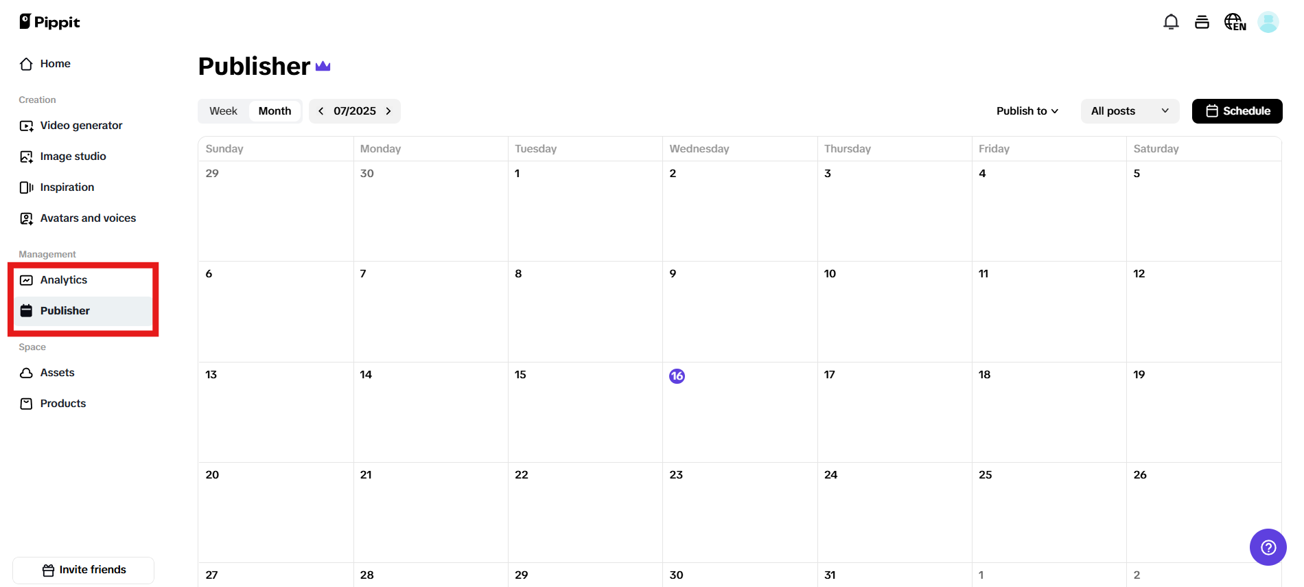 Auto-publishing and analytics