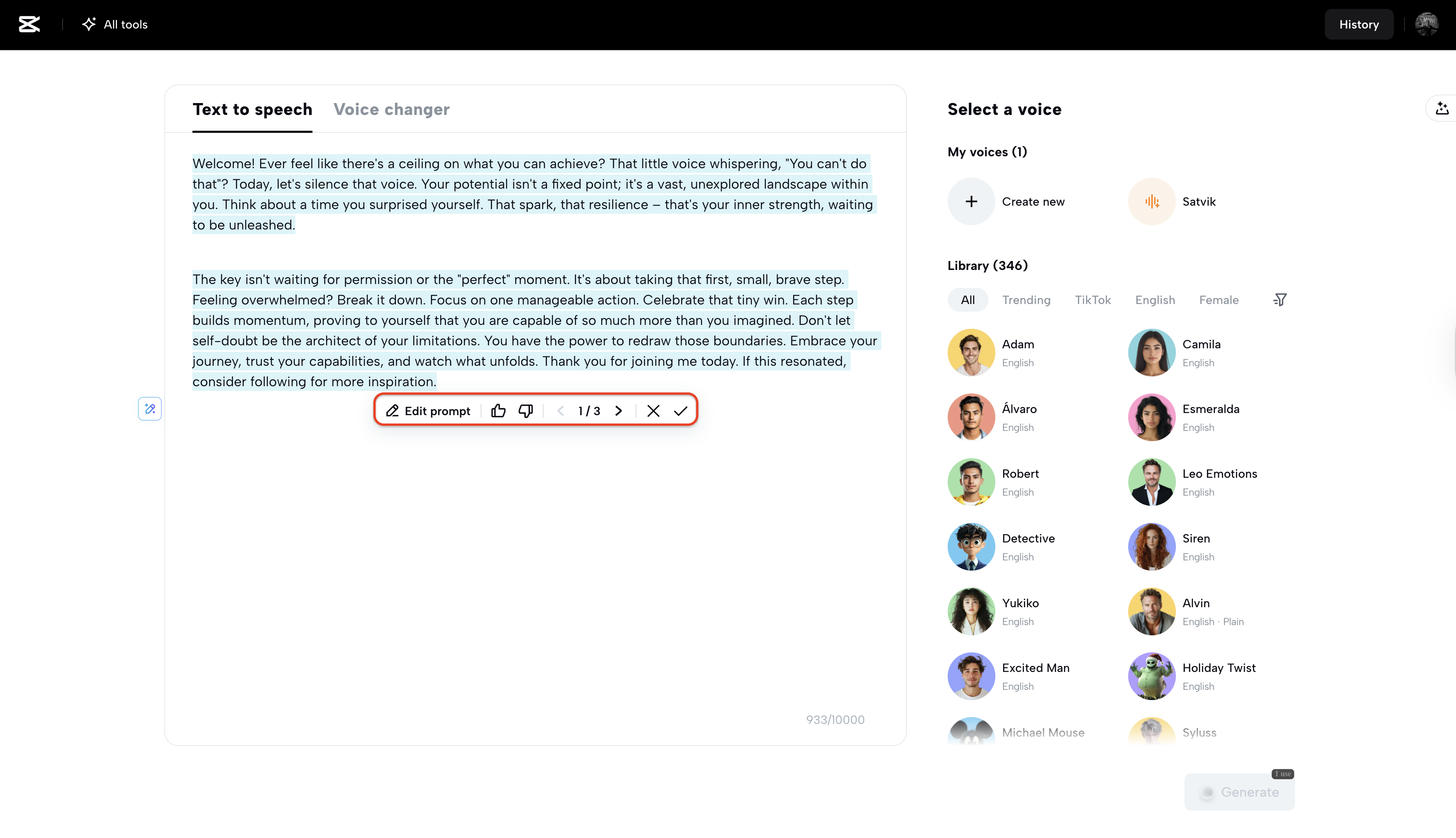 Choose the best script