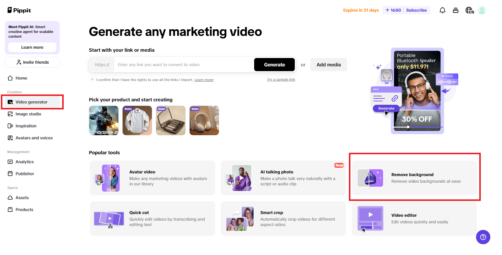 Background removal & enhancement