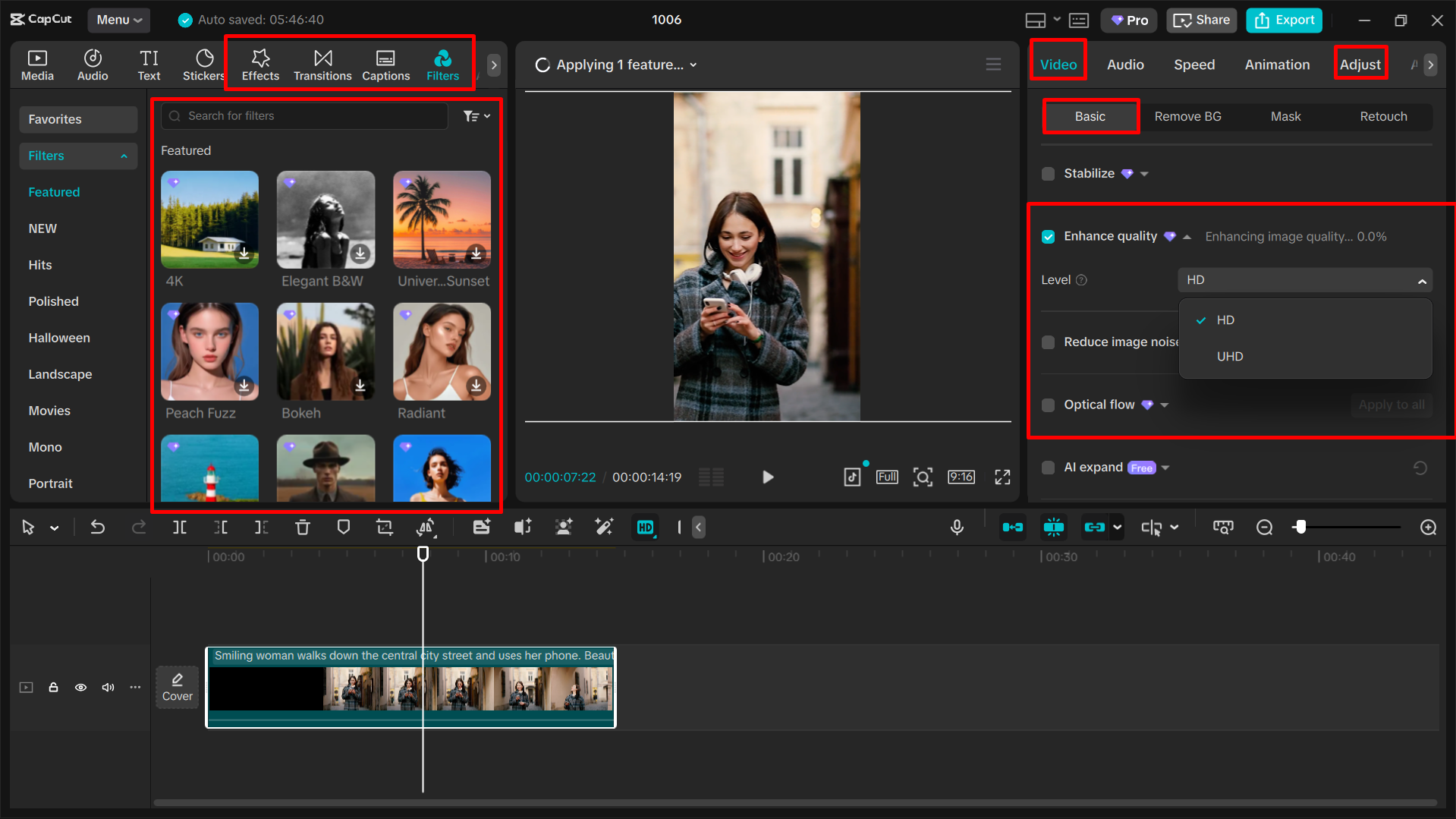 Edit your video in CapCut