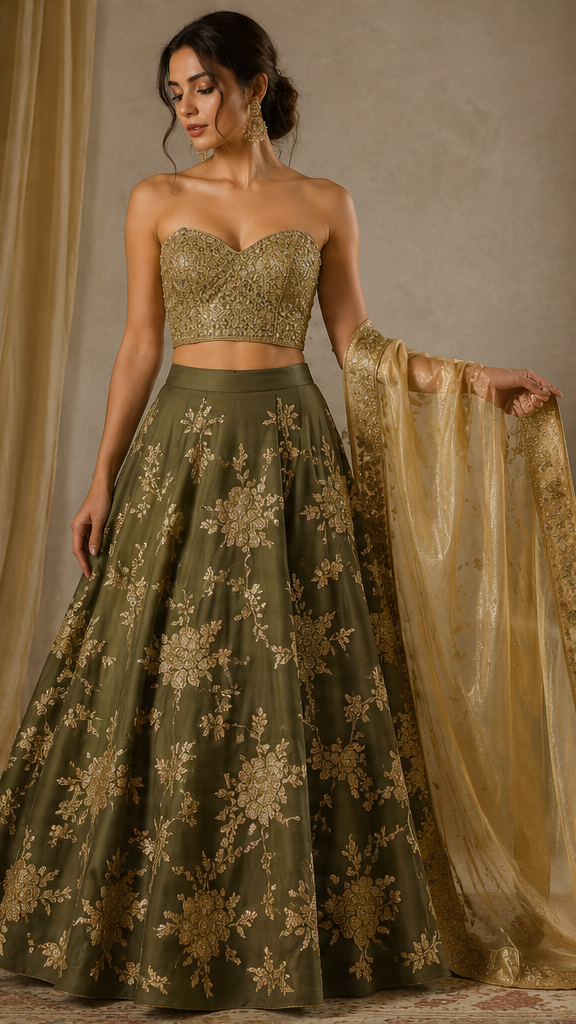 prompt gesehen mädchen lehenga