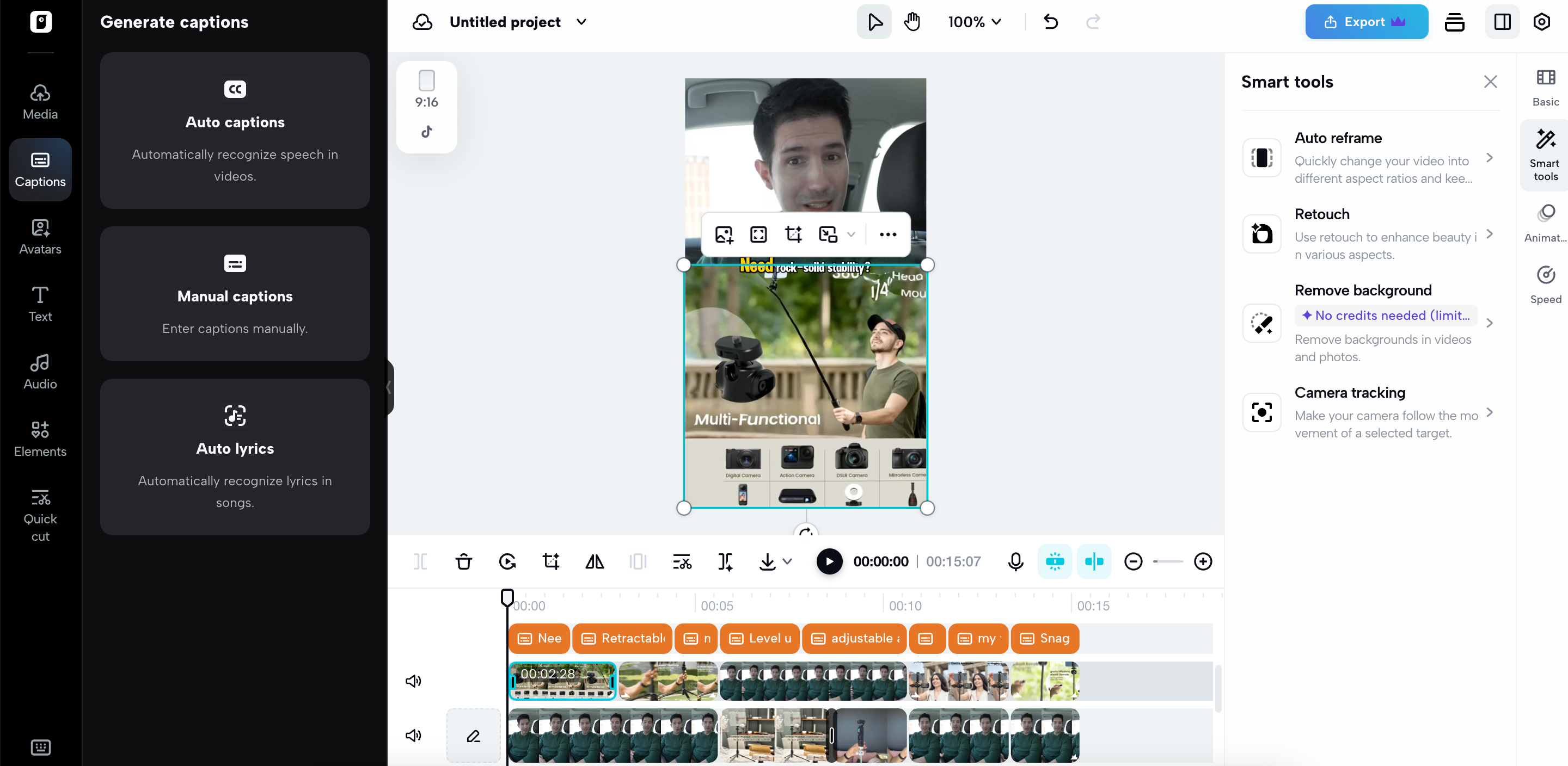 AI-powered YouTube editor