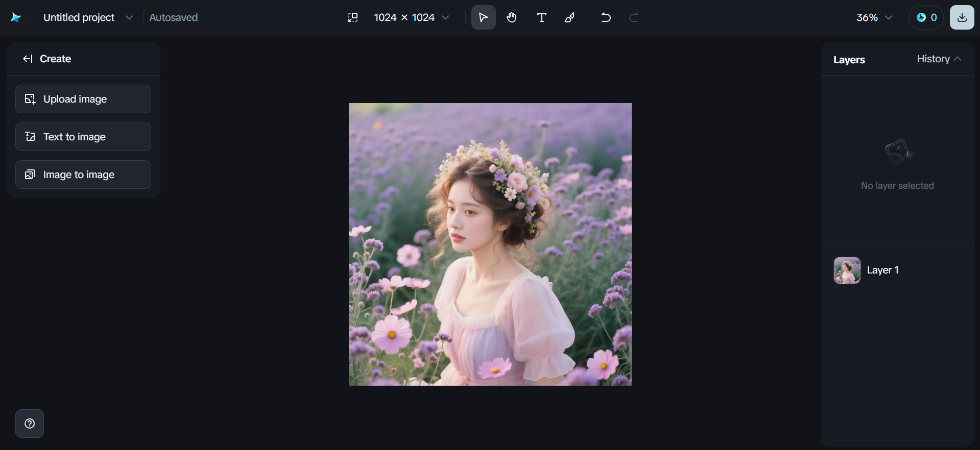 AI image from text prompt