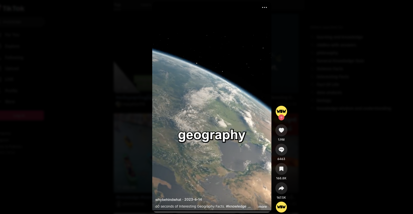 Educational video TikTok