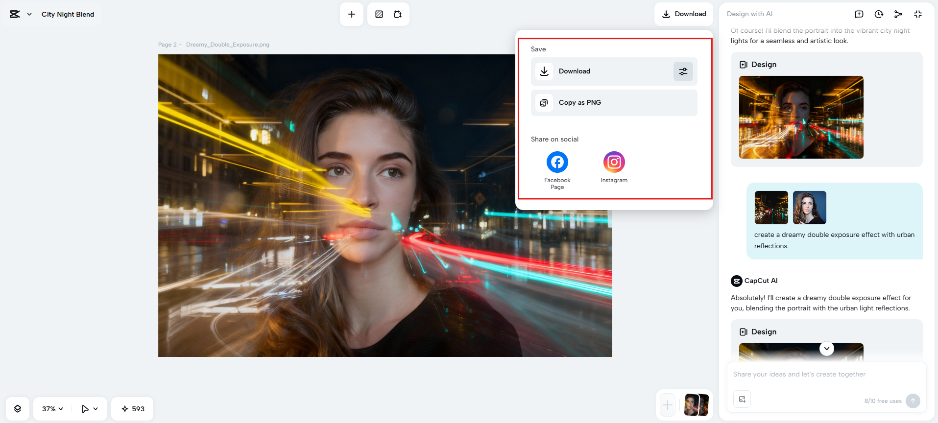 Ladda ner och dela på sociala medier