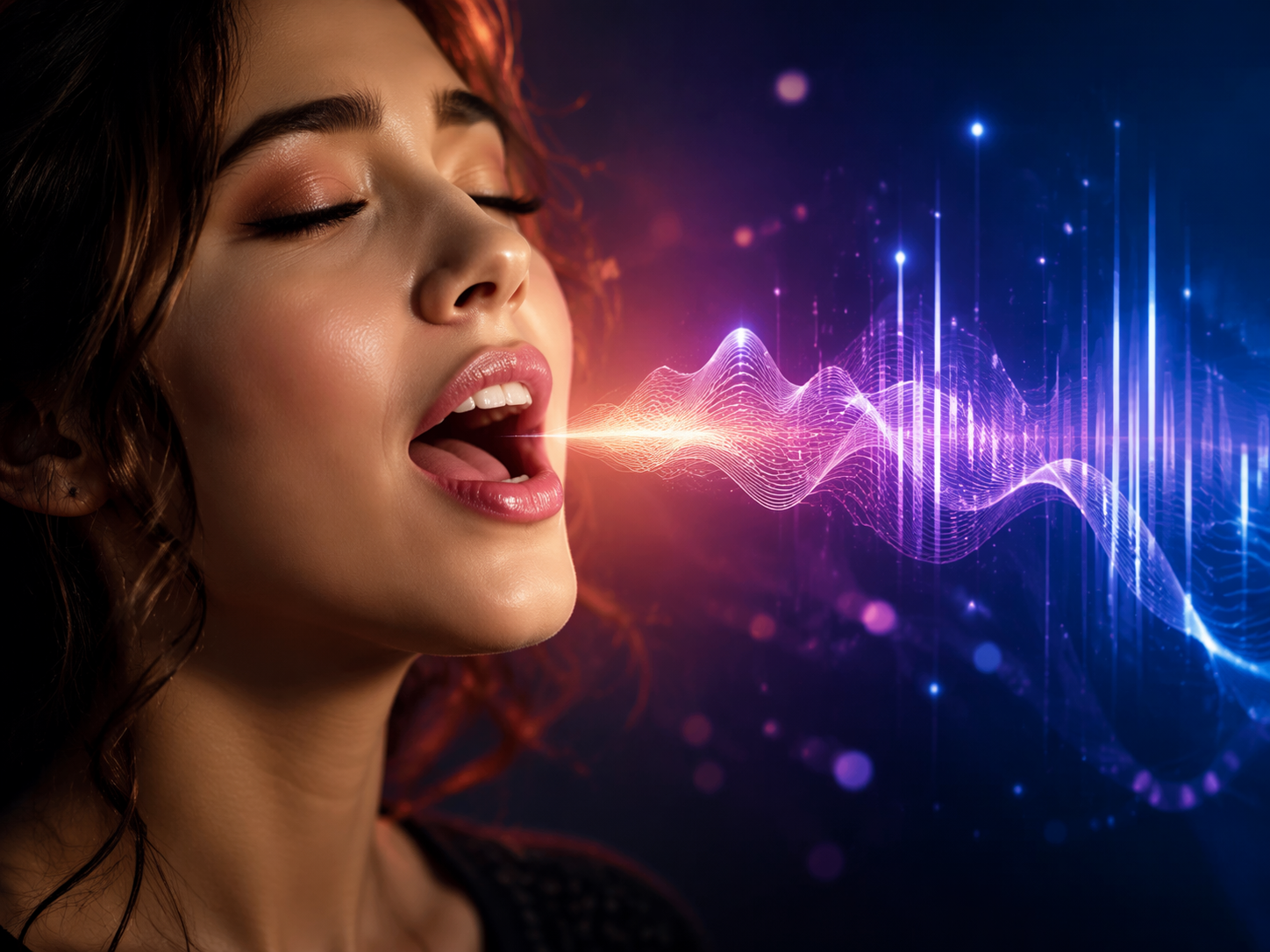 Cantando sincronización de labios, actuación de primer plano de IA